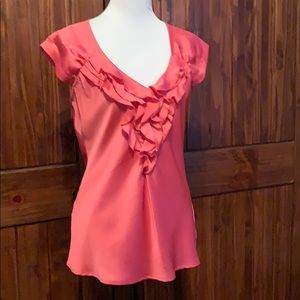Worthington beautiful coral short sleeve blouse